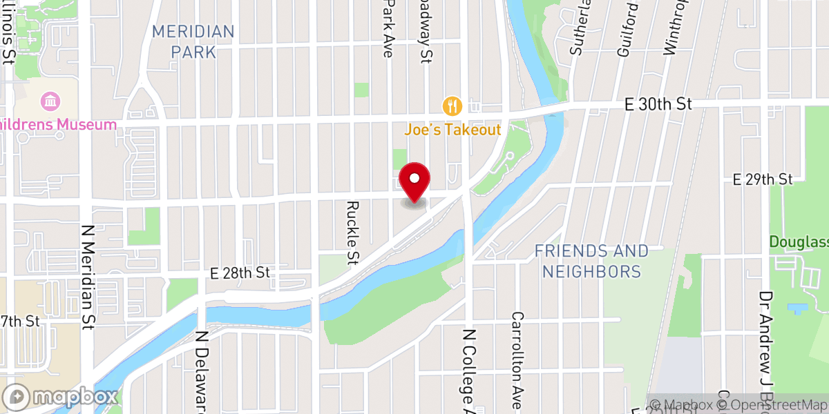 Map showing location of Broadway United Methodist Church