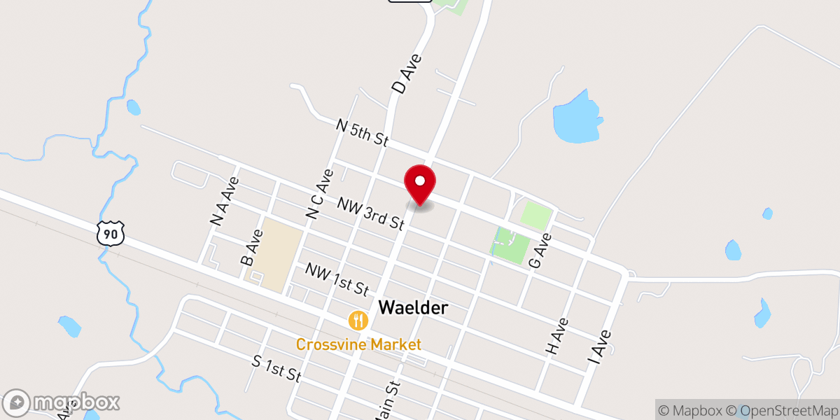 Map showing location of First Baptist Church