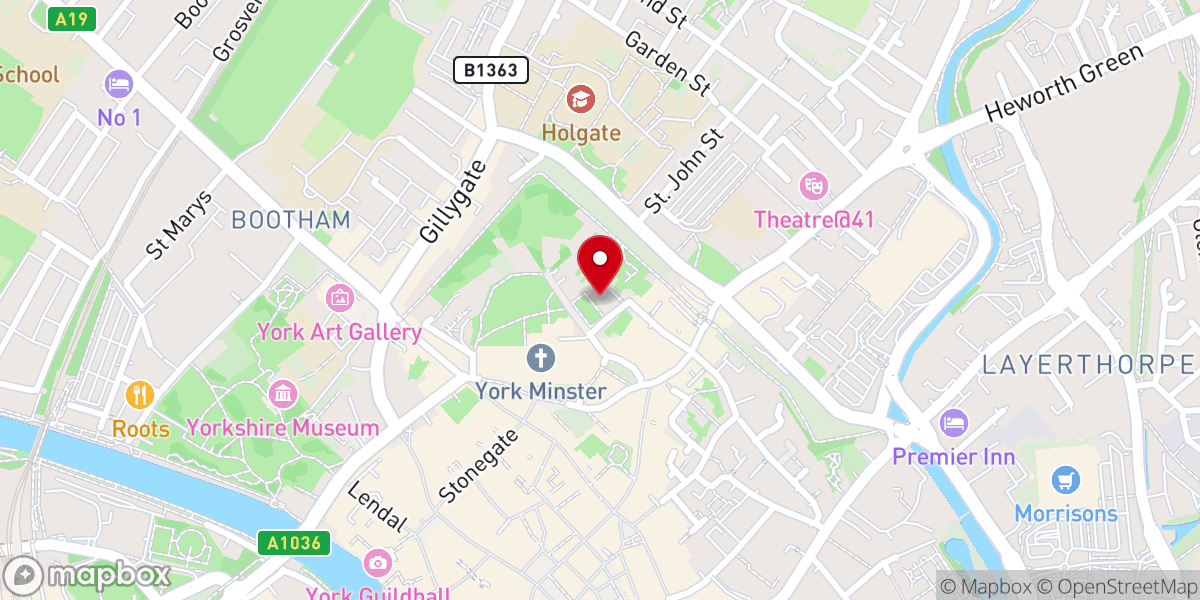 Map showing location of National Trust - Treasurer's House, York