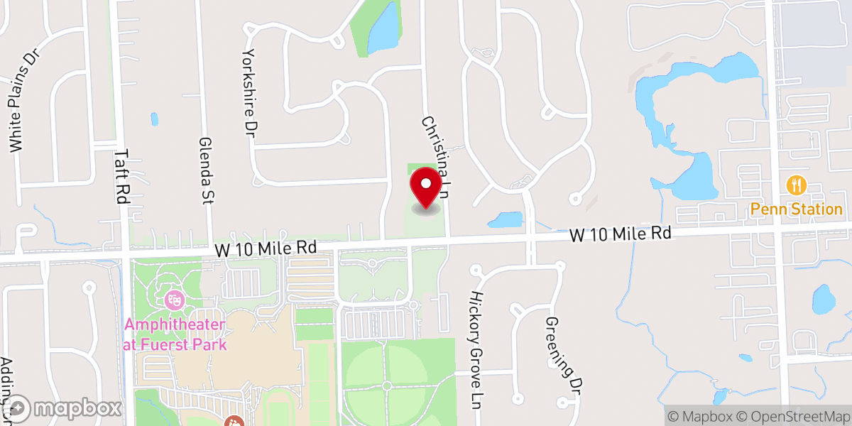Map showing location of Faith Community Presbyterian Church