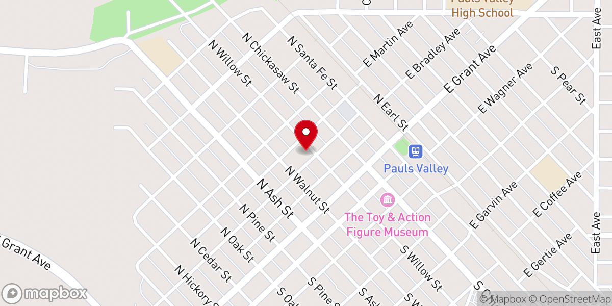 Map showing location of First United Methodist Church