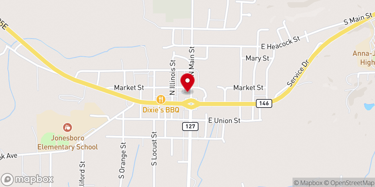 Map showing location of Jonesboro City Clerk