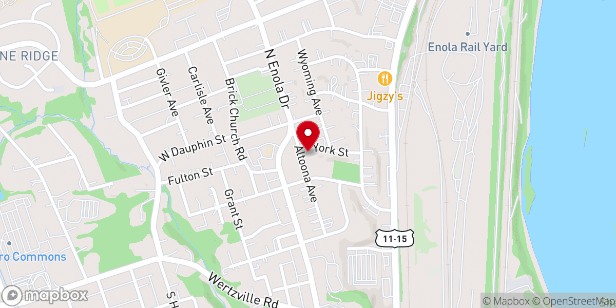 Map showing location of New Hope Ministries Enola Center