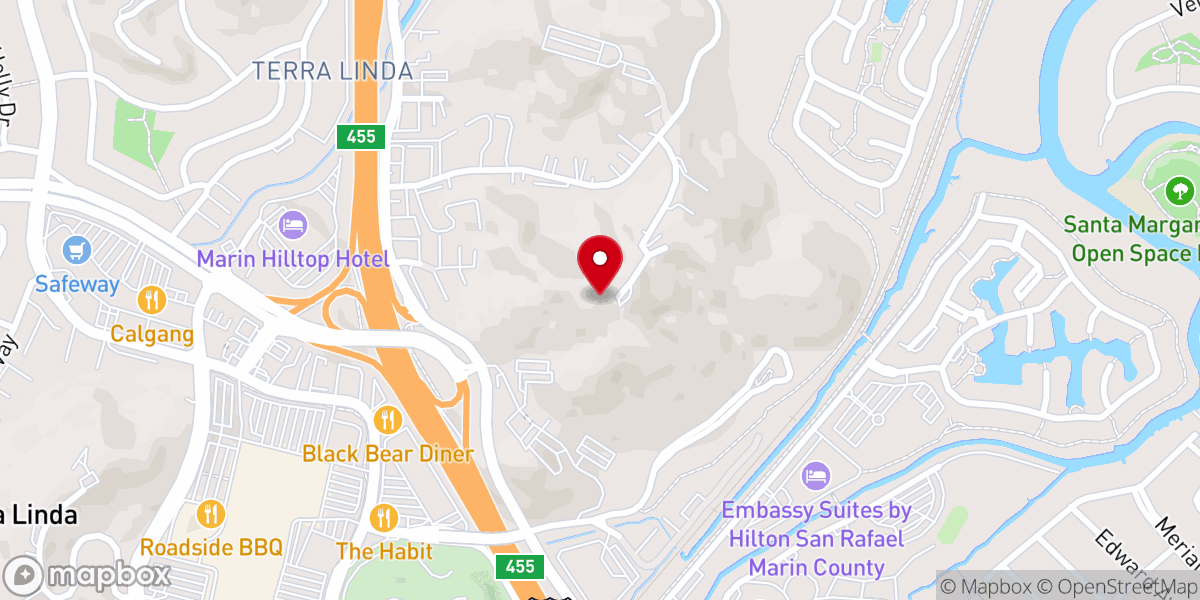 Map showing location of Unitarian Universalist Congregation of Marin