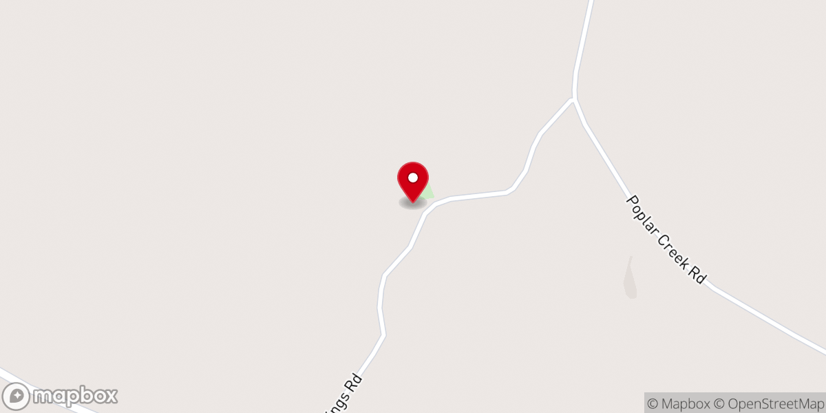 Map showing location of Poplar Springs Baptist Church