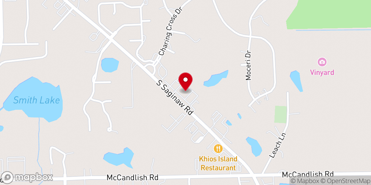 Map showing location of New Heights Baptist Church