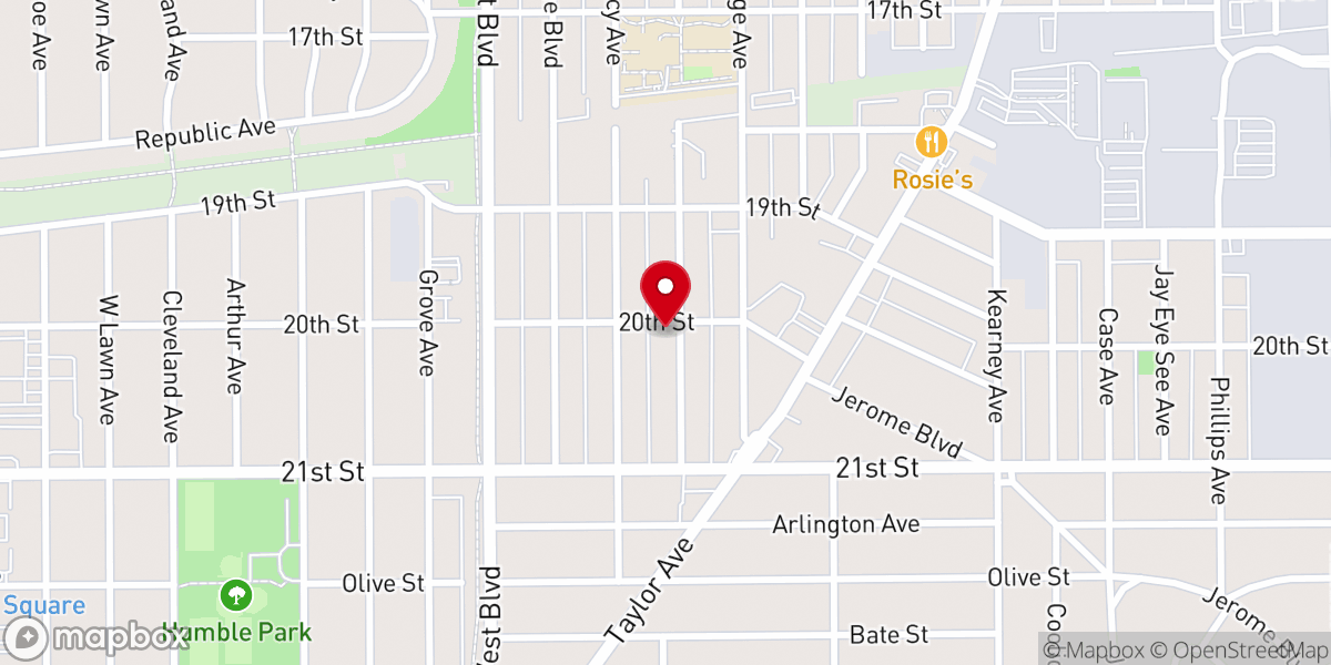 Map showing location of Racine Worship Center