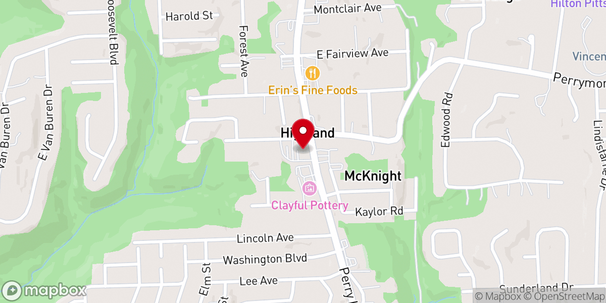 Map showing location of Northmont United Presbyterian Church