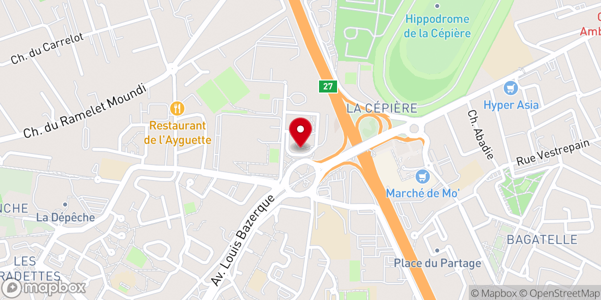 Map showing location of CMCI SUD FRANCE