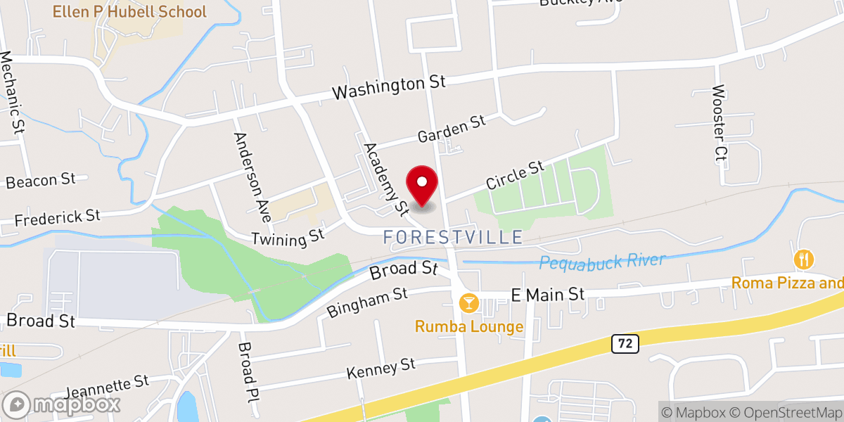 Map showing location of New Covenant Church