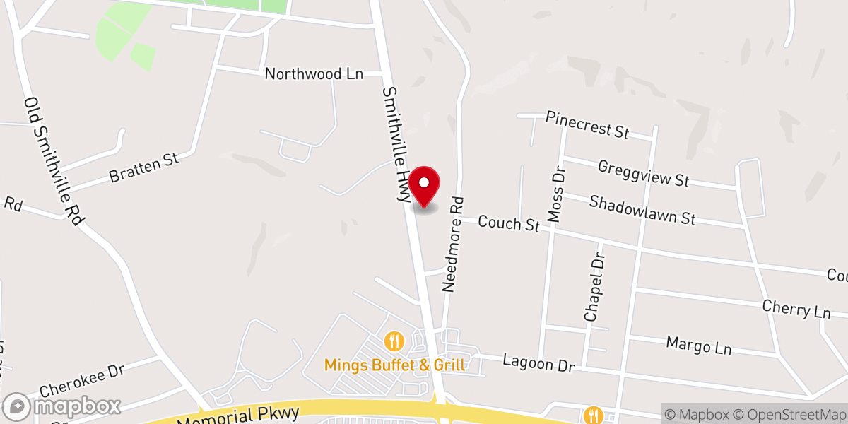 Map showing location of McMinnville Discipleship Center