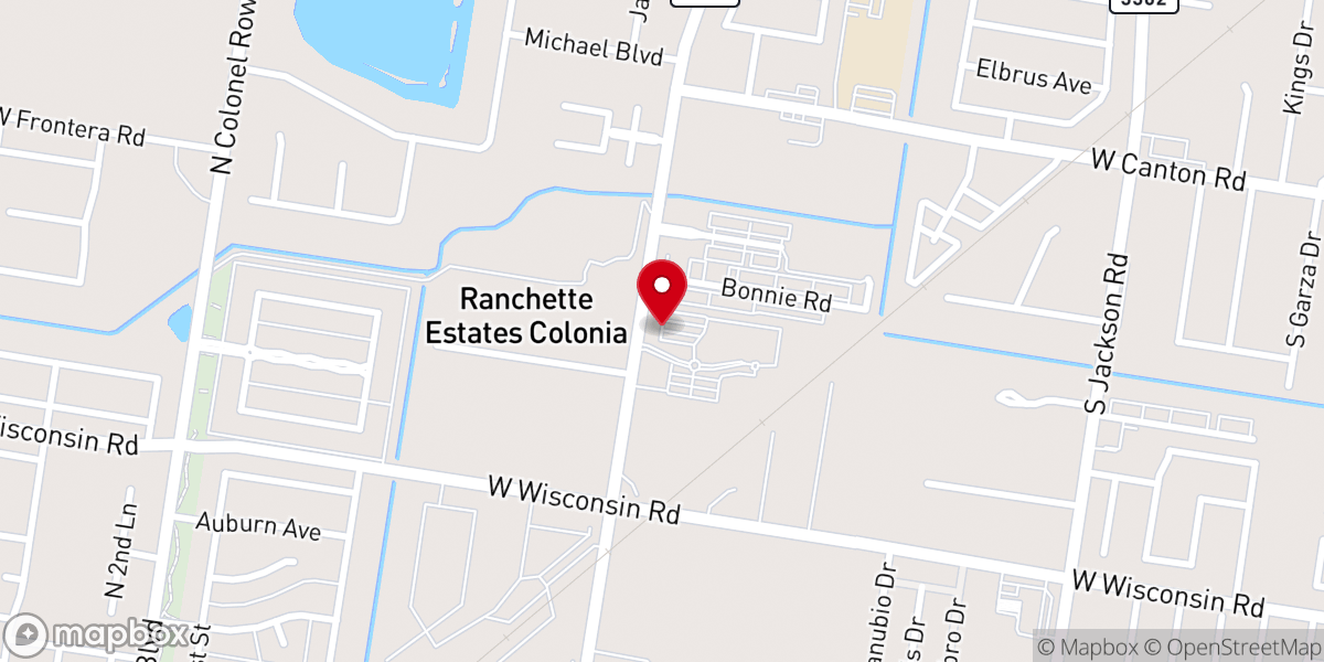 Map showing location of Palm Valley Church Edinburg Campus