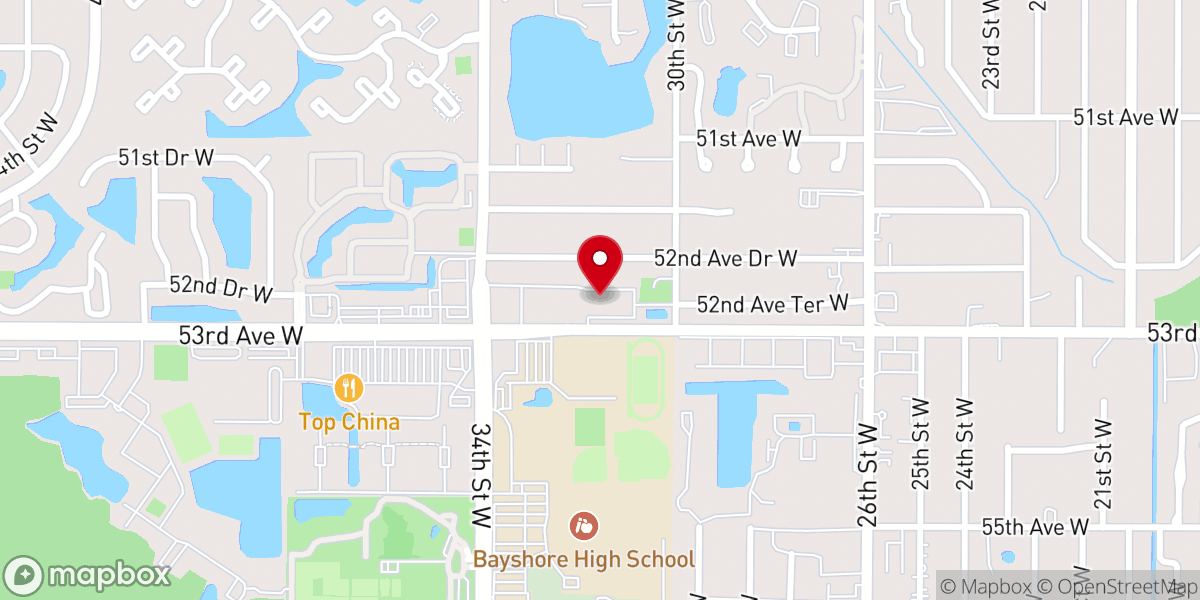 Map showing location of Waters Edge Church Florida