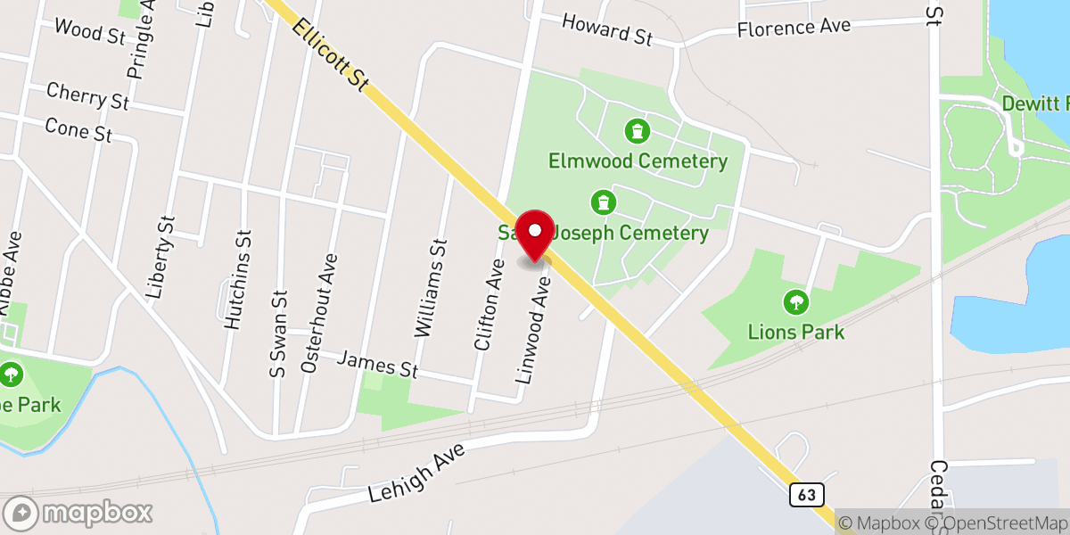 Map showing location of Mt Zion Missionary Baptist Church