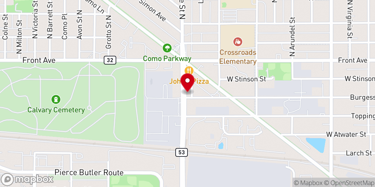 Map showing location of City of Reconciliation Church