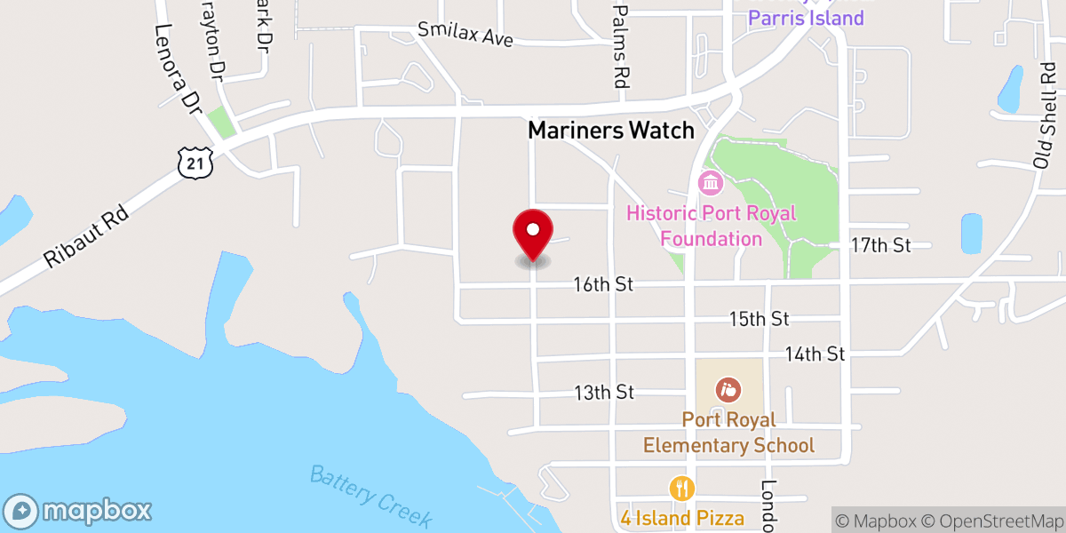 Map showing location of Port Royal United Methodist