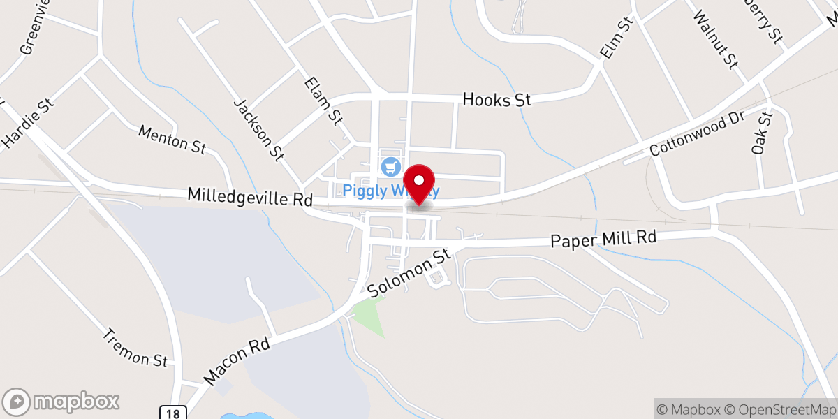 Map showing location of Smiths Chapel UMC