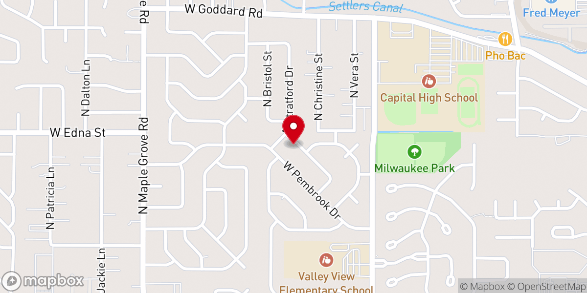 Map showing location of St. Dominic's Store