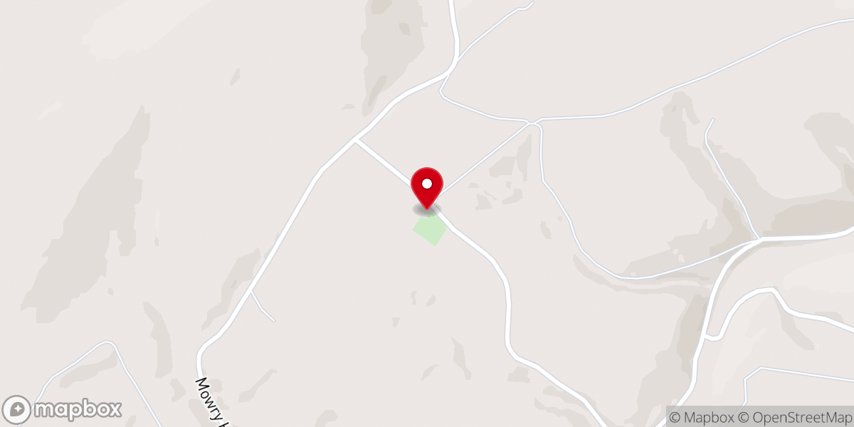 Map showing location of Pleasant Ridge Church