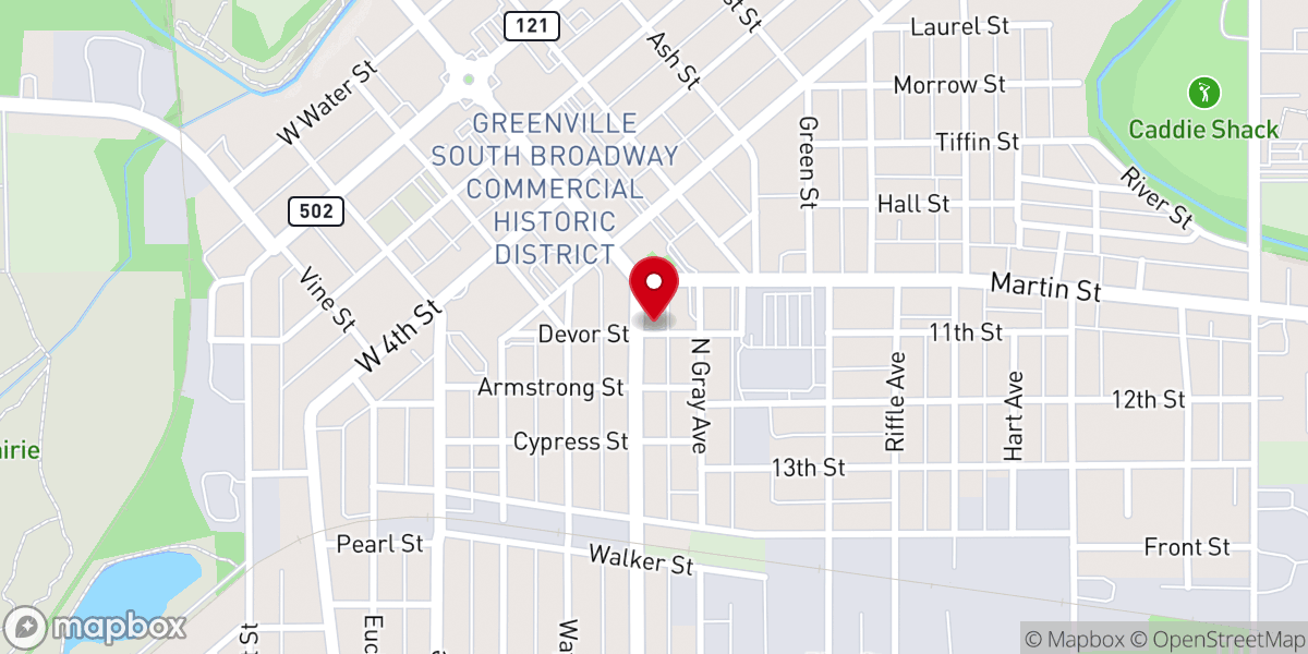 Map showing location of CMA Church