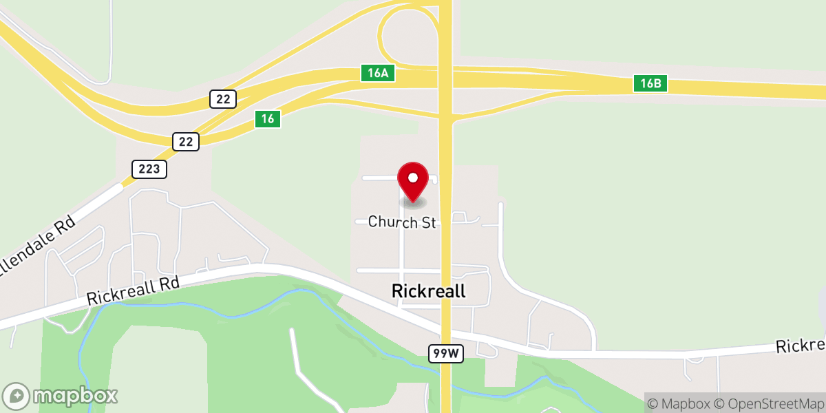 Map showing location of Rickreall Community Water Association
