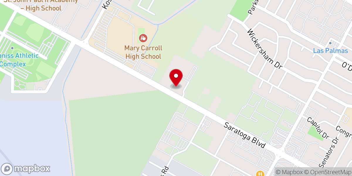 Map showing location of Most Precious Blood Catholic Church
