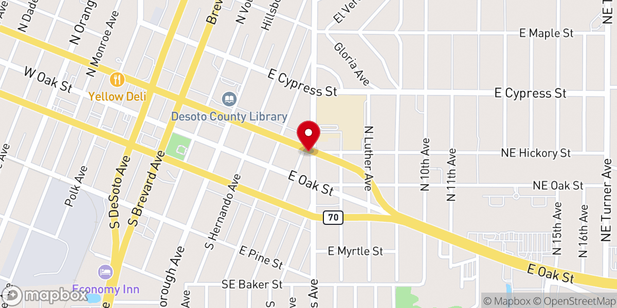 Map showing location of Church of the Brethren