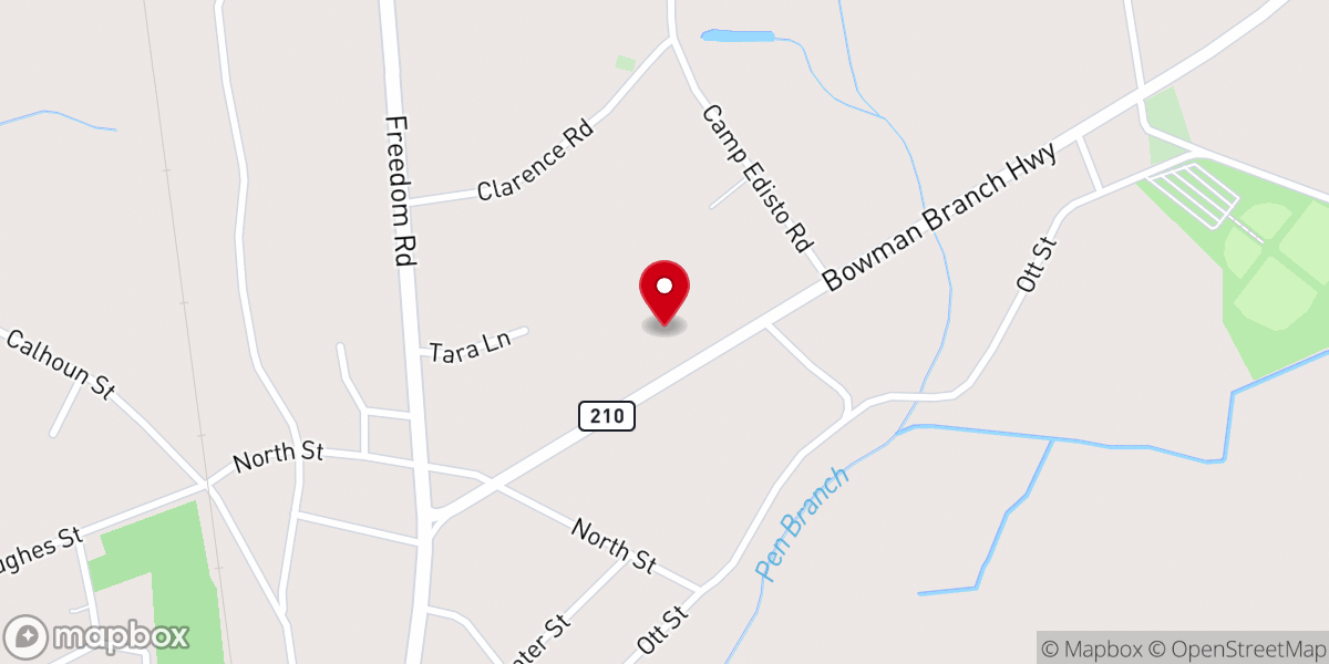Map showing location of Branchville Christian Prsng
