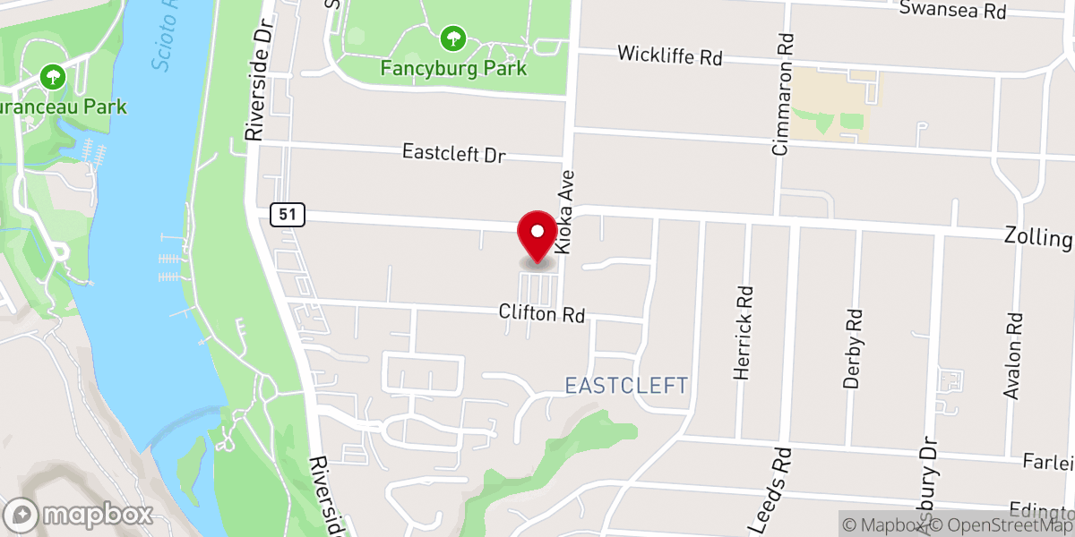 Map showing location of Riverside Global Methodist Church