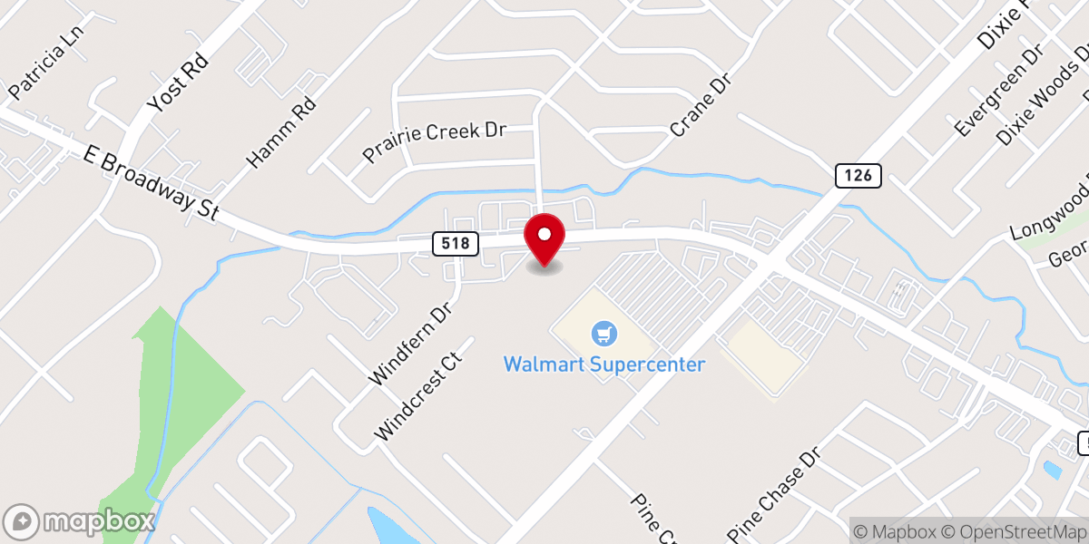 Map showing location of Fellowship Bible Church