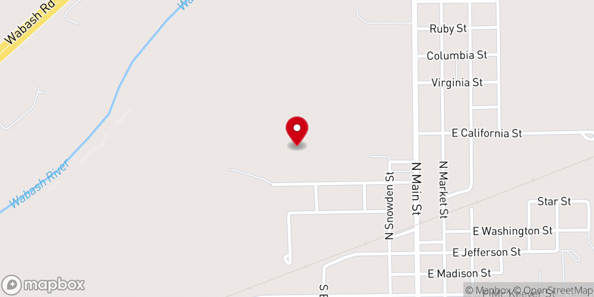 Map showing location of St Pauls County Line Church