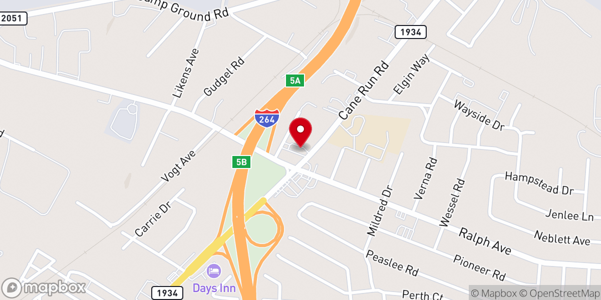 Map showing location of Mount Hermon Baptist Church