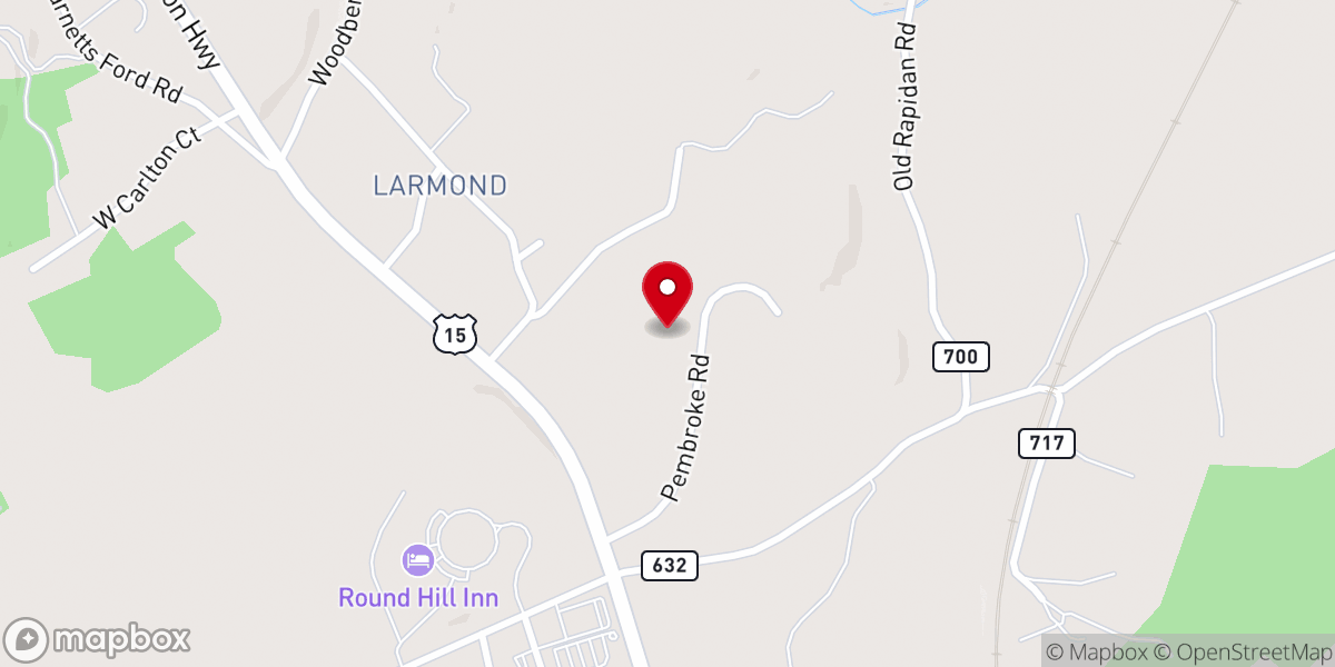 Map showing location of Orange Baptist Church Soccer Fields