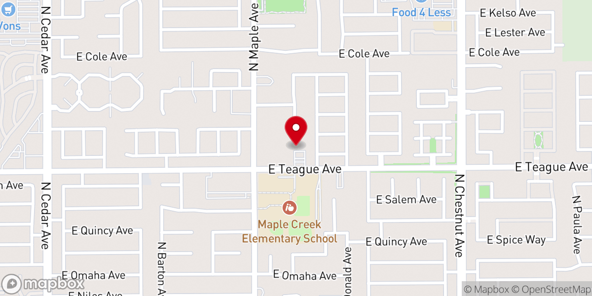 Map showing location of North Calvary Church