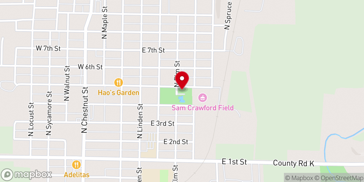 Map showing location of Wahoo Bible Church