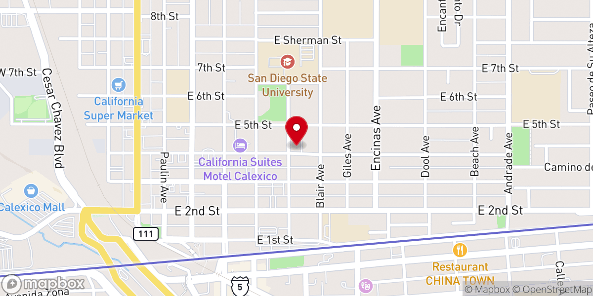 Map showing location of American Methodist Church