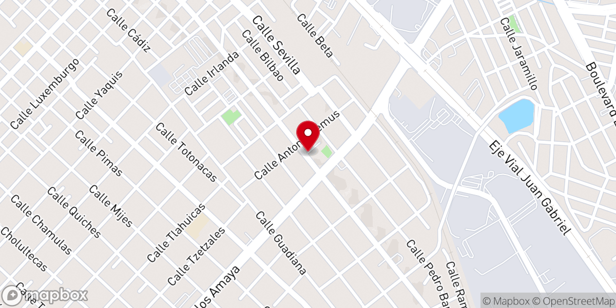 Map showing location of Parroquia Verbo Encarnado
