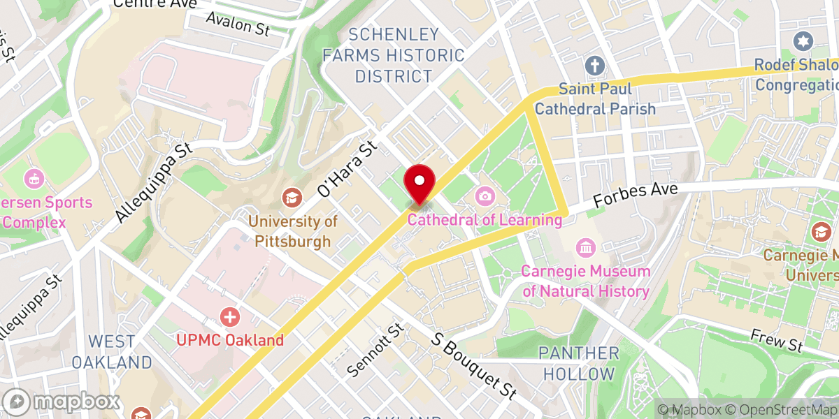 Map showing location of Womens Alliance of First Unitarian Church of Pittsburgh