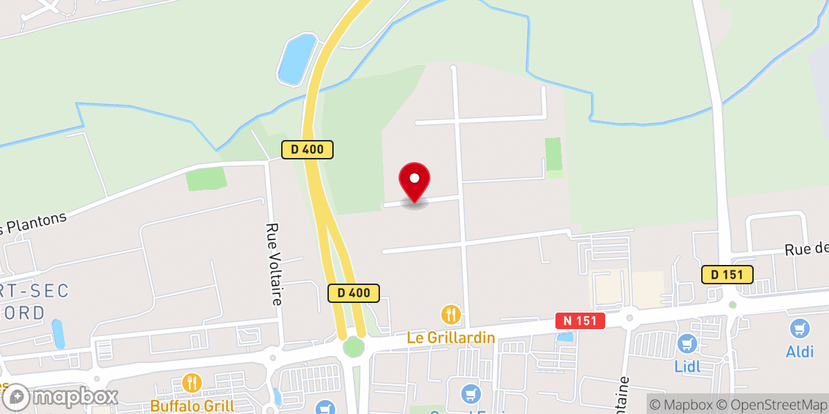 Map showing location of Impact centre Chrétien Eglise Locale de Bourges (ICC Bourges)