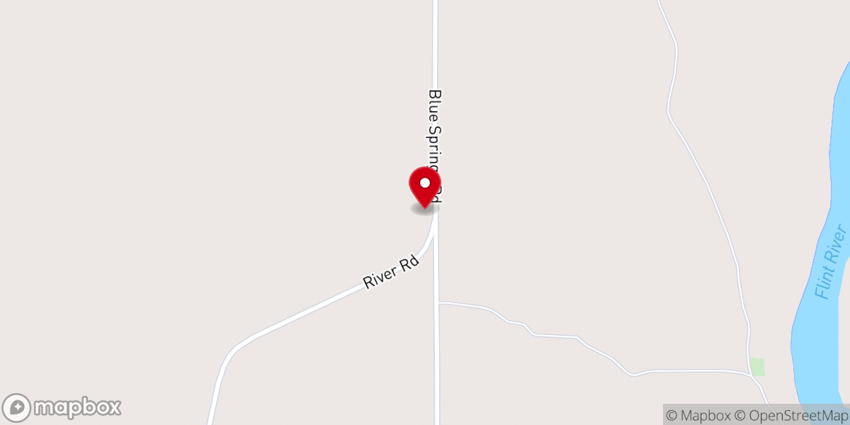 Map showing location of Pleasant Grove Church