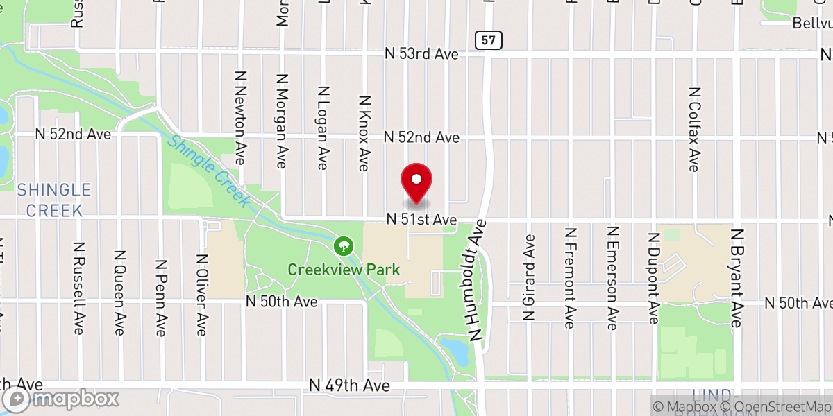Map showing location of Pilgrim Rest Baptist Church
