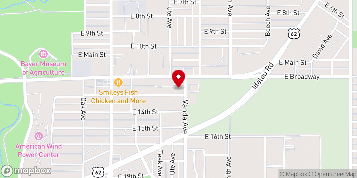 Map showing location of Greater Saint Mark Baptist Church