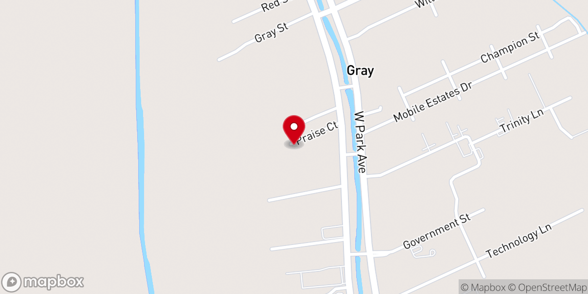 Map showing location of Houma Seventh-day Adventist Church