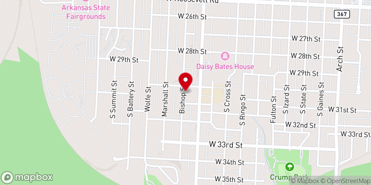 Map showing location of Saint Andrew African Methodist Episcopal Church