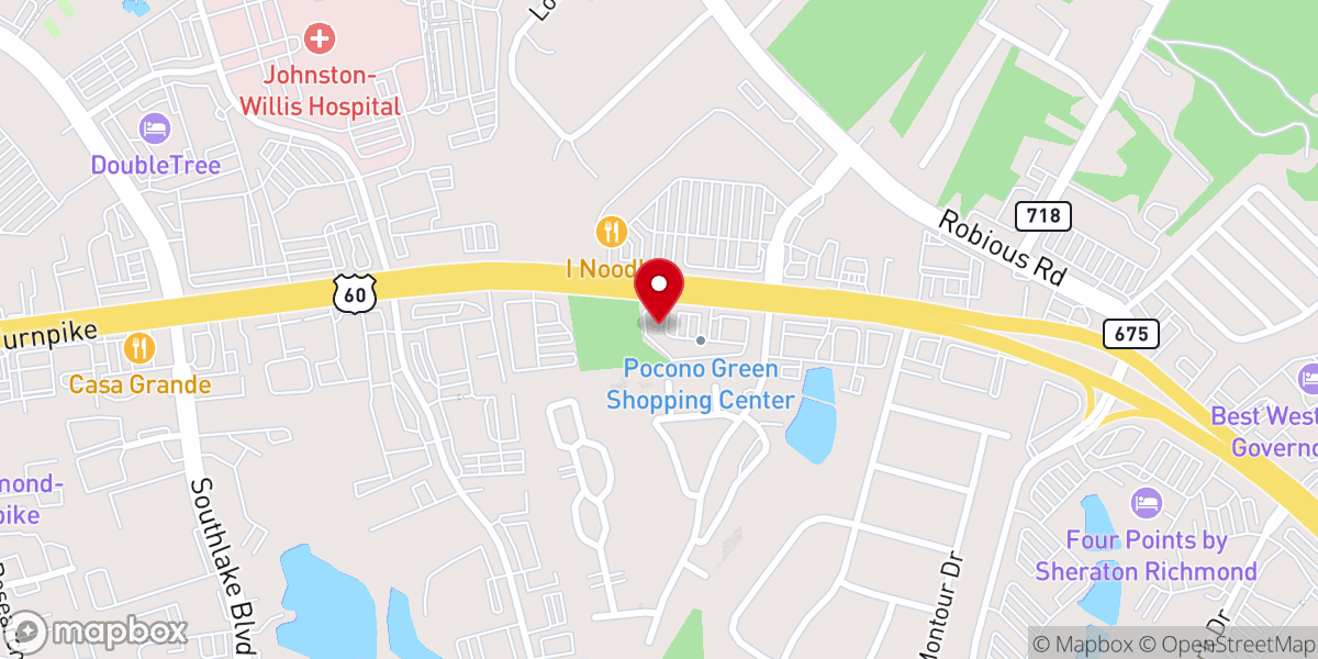Map showing location of Winners Chapel International Richmond VA