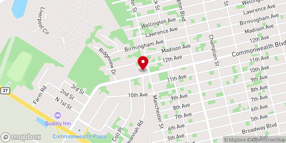 Map showing location of Grace Christian Fellowship