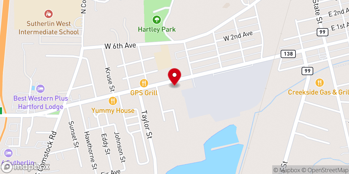 Map showing location of Central Baptist Church
