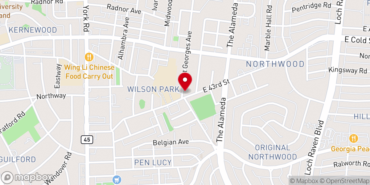 Map showing location of Kingsway Bible Baptist Church