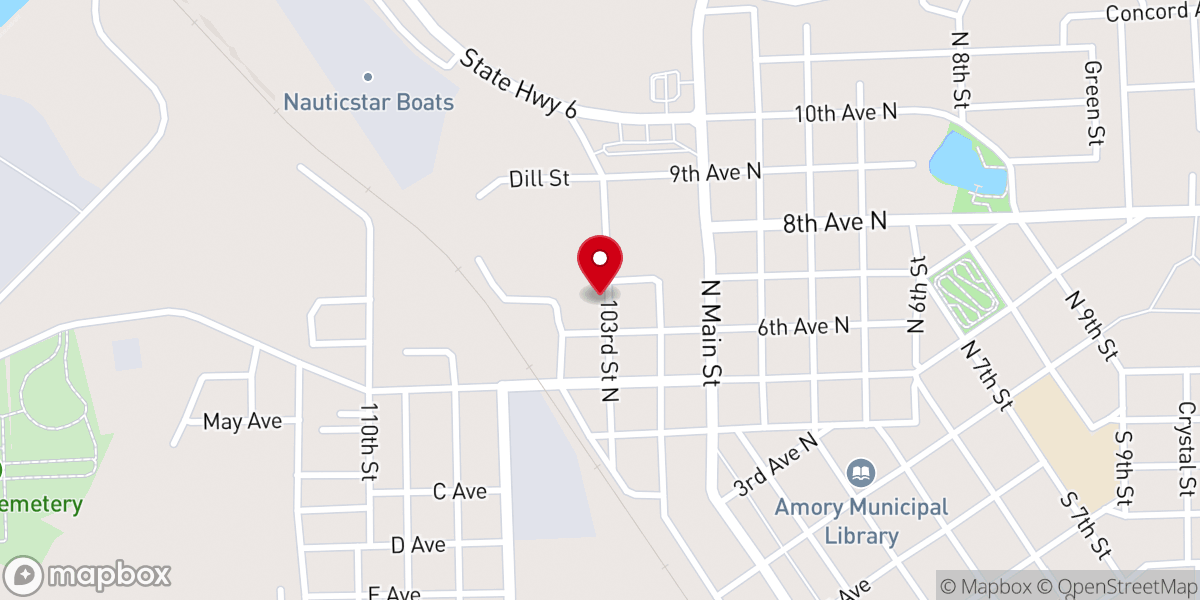 Map showing location of Bread of Life House of Worship
