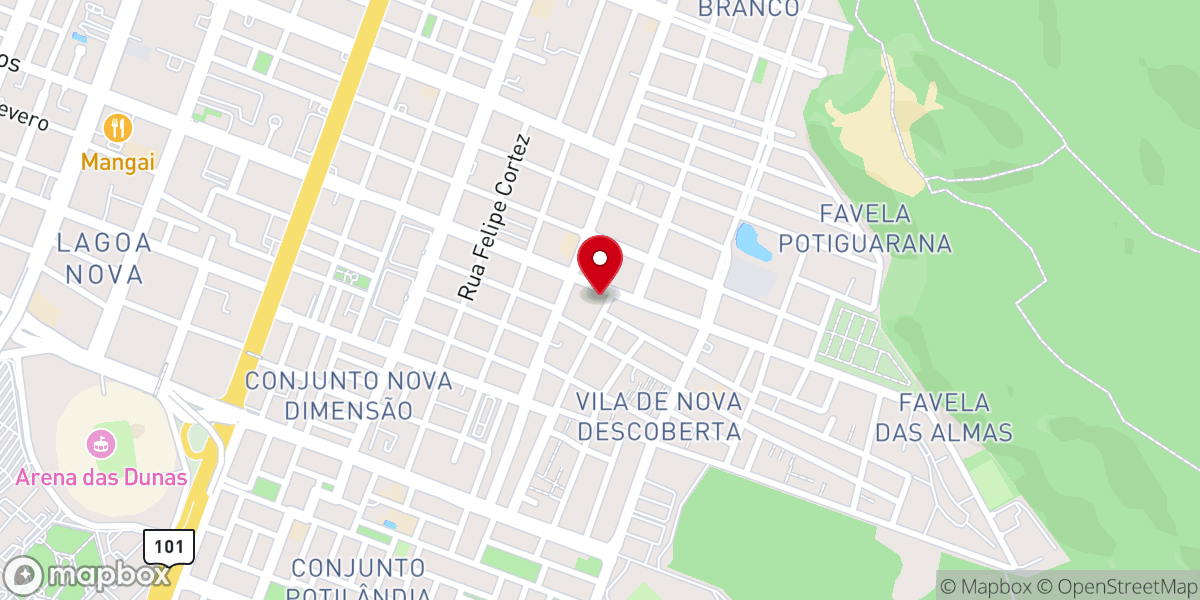 Map showing location of O Brasil para Cristo - Nova Descoberta